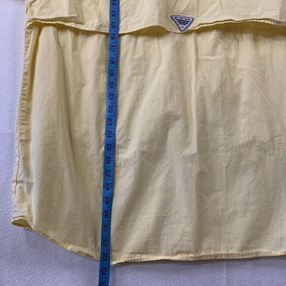 Columbia PFG Shirt Men XL Yellow Fishing Vented Performance Sportswear Techwear - Picture 6 of 13